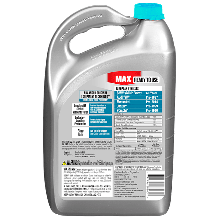 Refrigerante Prestone Turquesa Europeo (BMW, Volvo, Mini) 2