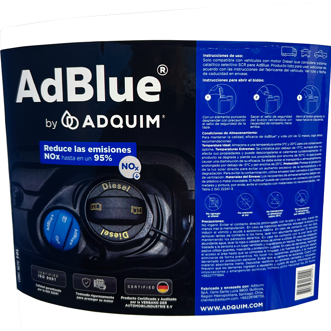 Aditivo Adblue Bidon 10lts Norma Euro 2