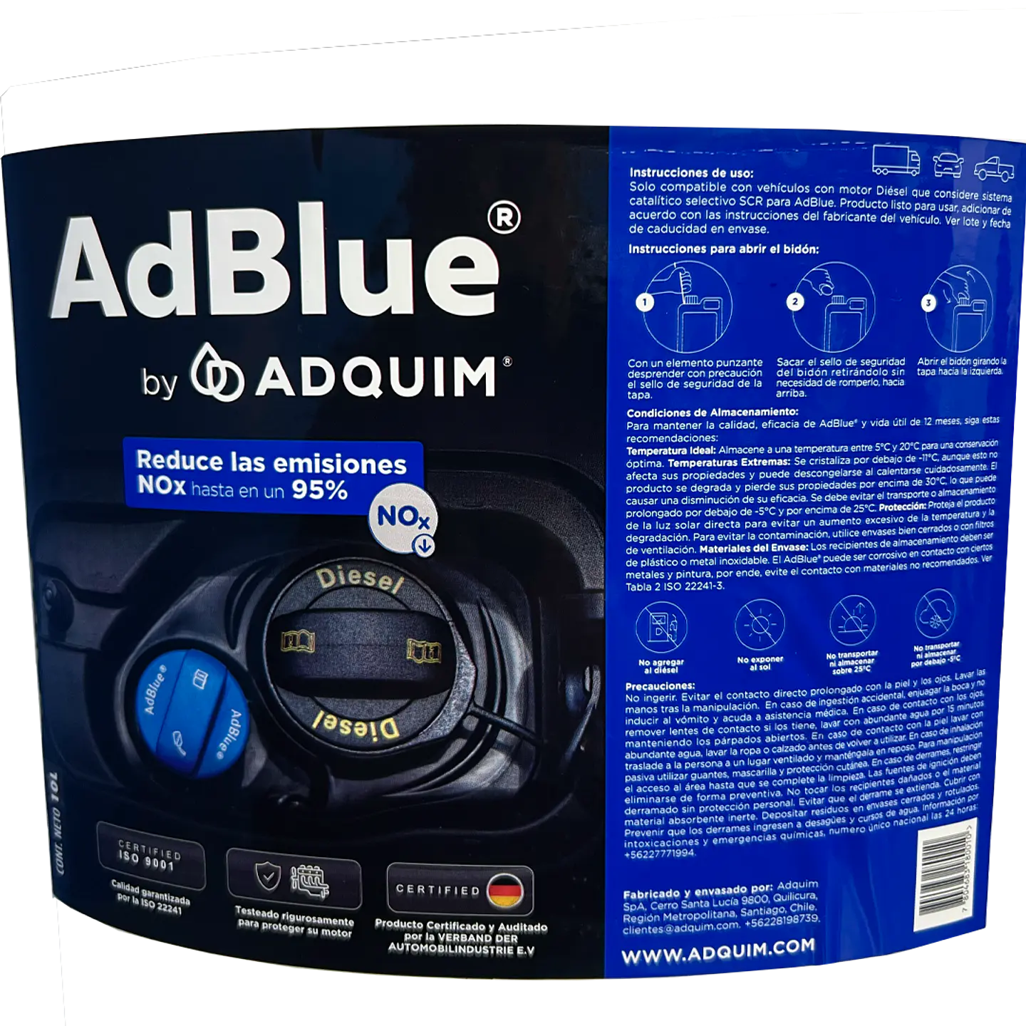Aditivo Adblue Bidon 10lts Norma Euro 2