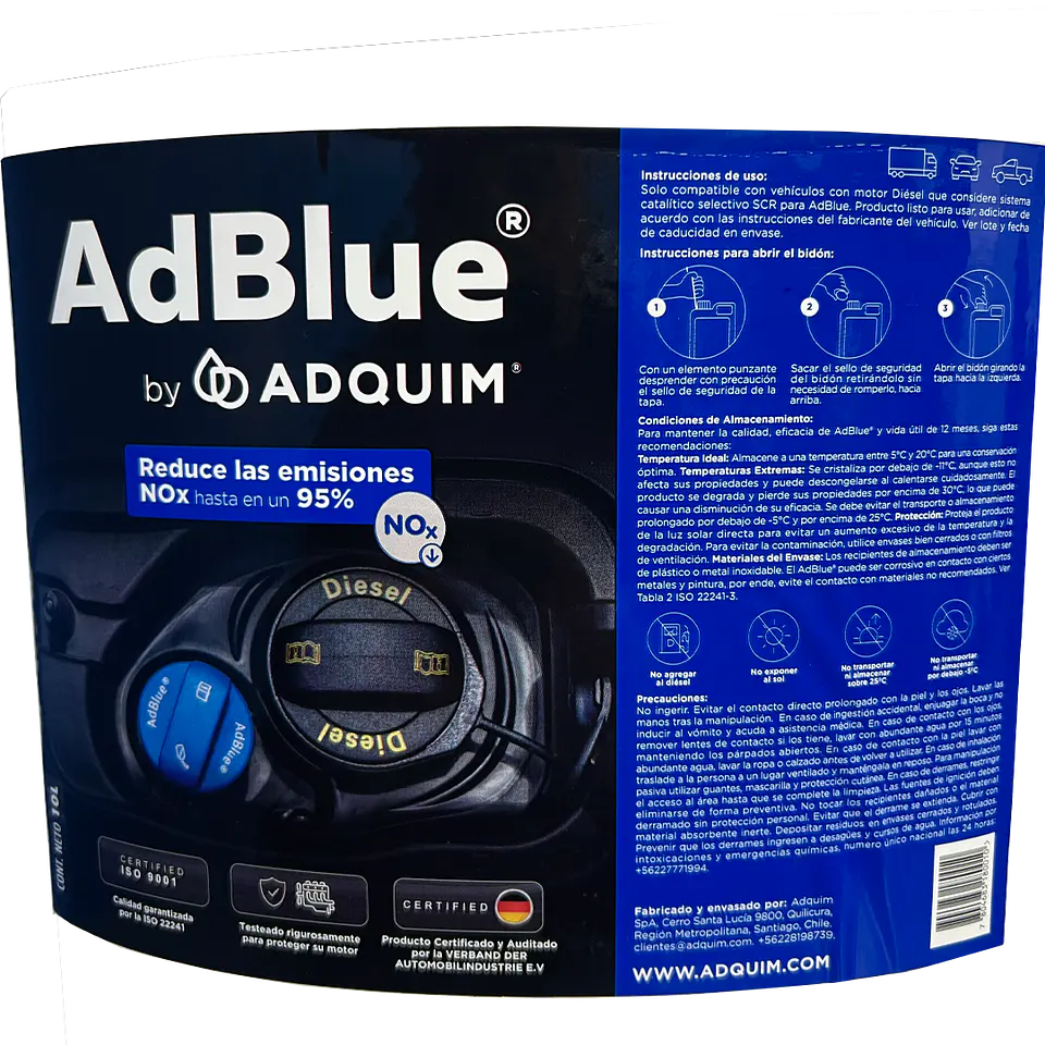 Aditivo Adblue Bidon 10lts Norma Euro 2