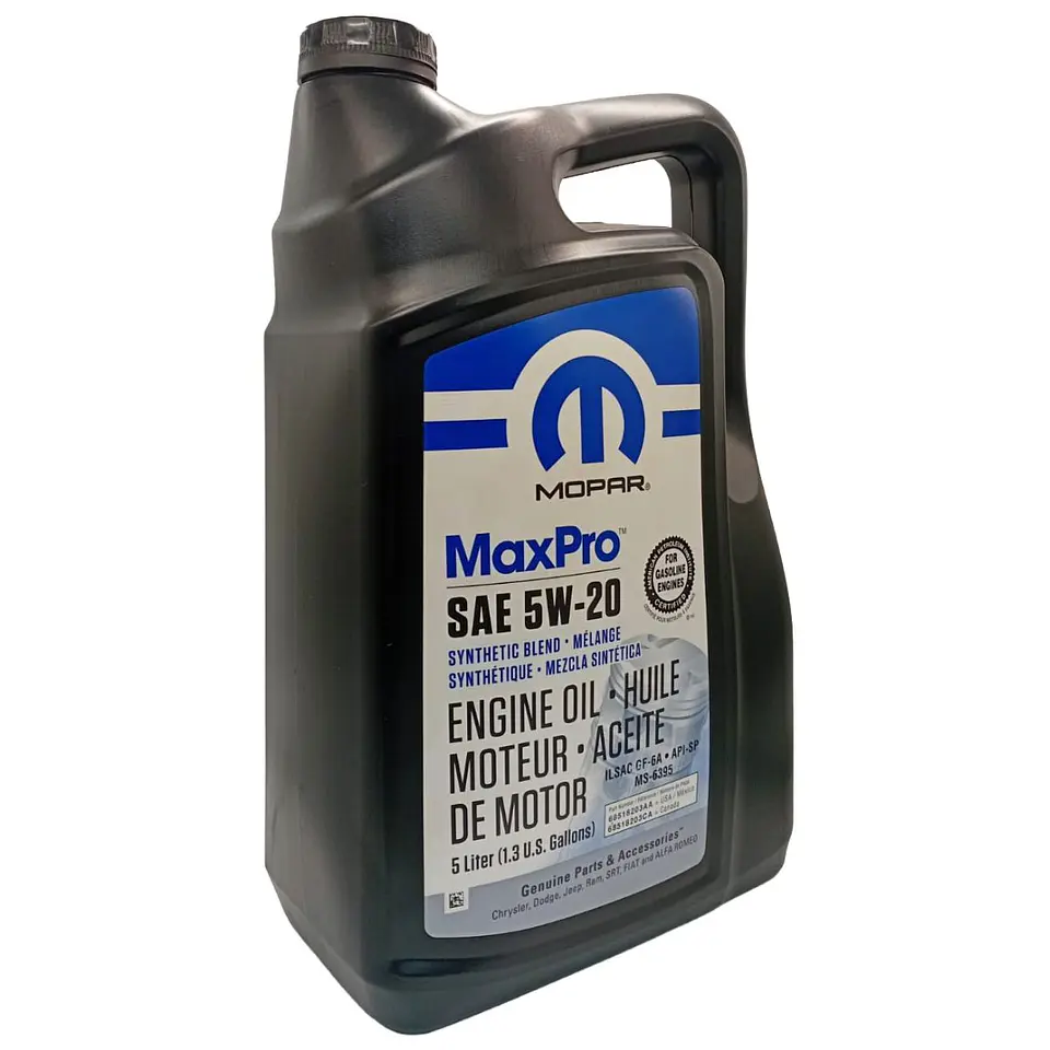 Aceite Para Motor Mopar Semisintetico 5w-20 Para Autos, Pickups & Suv De 1 Unidad X 5l 3