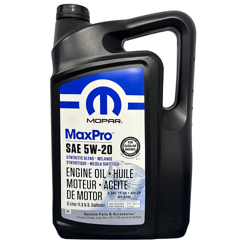 Aceite Para Motor Mopar Semisintetico 5w-20 Para Autos, Pickups & Suv De 1 Unidad X 5l