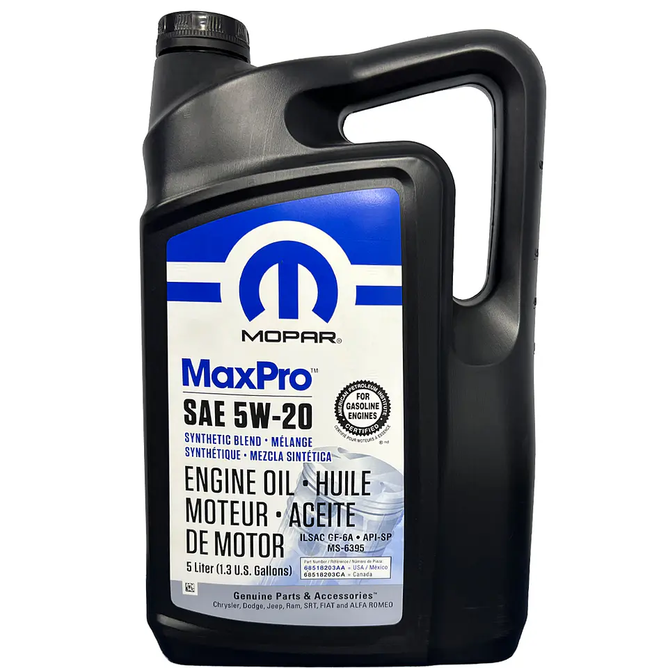 Aceite Para Motor Mopar Semisintetico 5w-20 Para Autos, Pickups & Suv De 1 Unidad X 5l 1