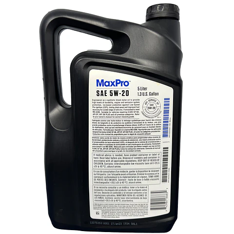 Aceite Para Motor Mopar Semisintetico 5w-20 Para Autos, Pickups & Suv De 1 Unidad X 5l