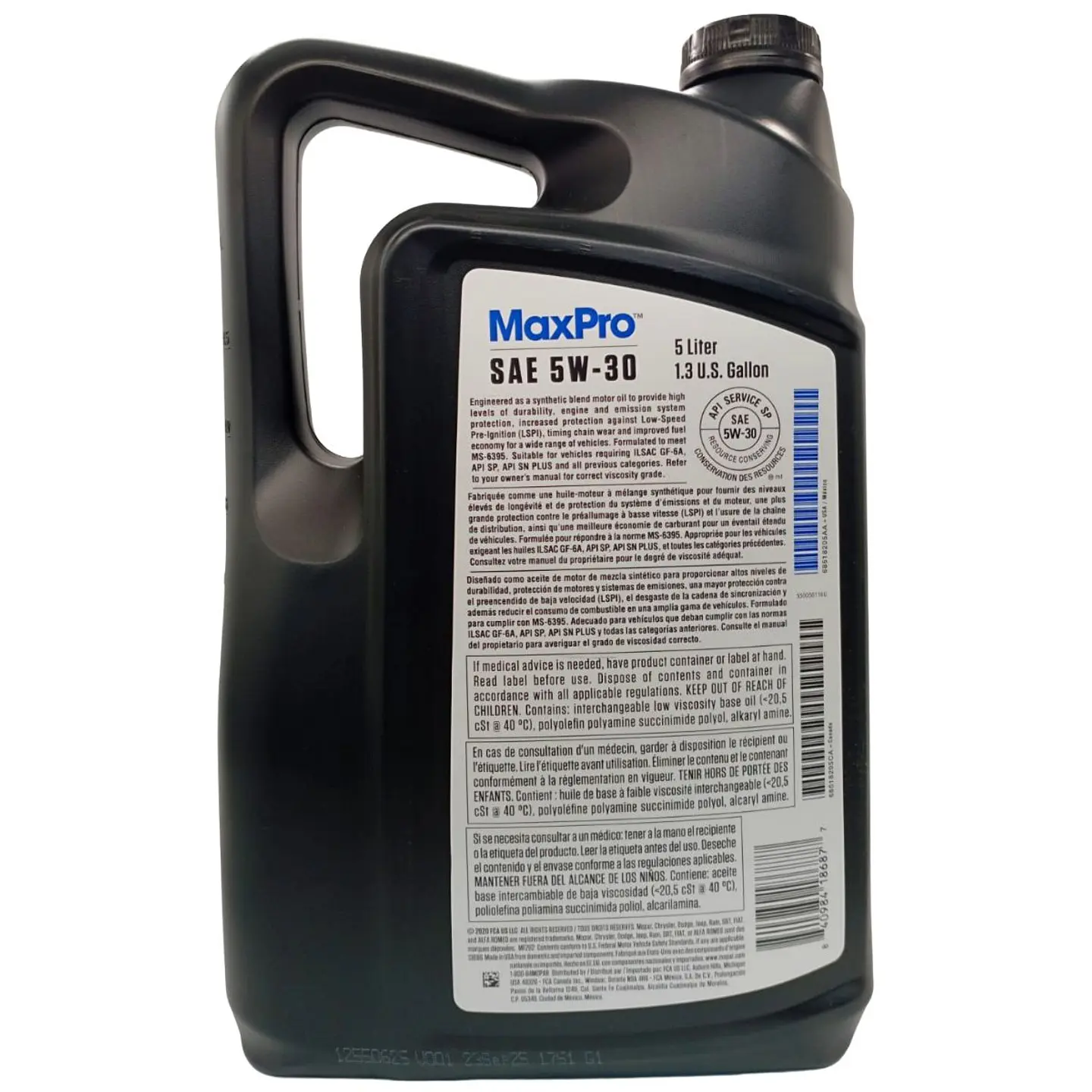 Aceite Motor 5w30 Mopar / Dodge / Jeep Bidon 5 Litros 2