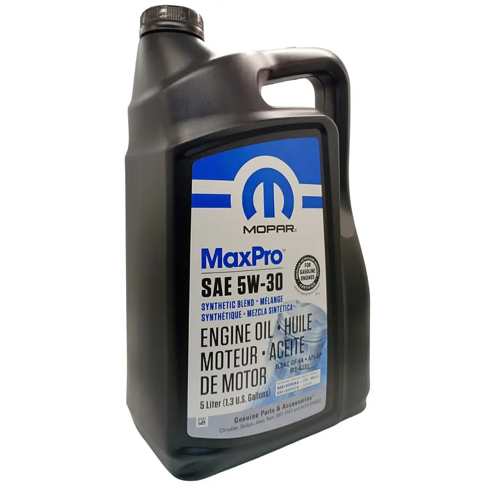 Aceite Motor 5w30 Mopar / Dodge / Jeep Bidon 5 Litros 3