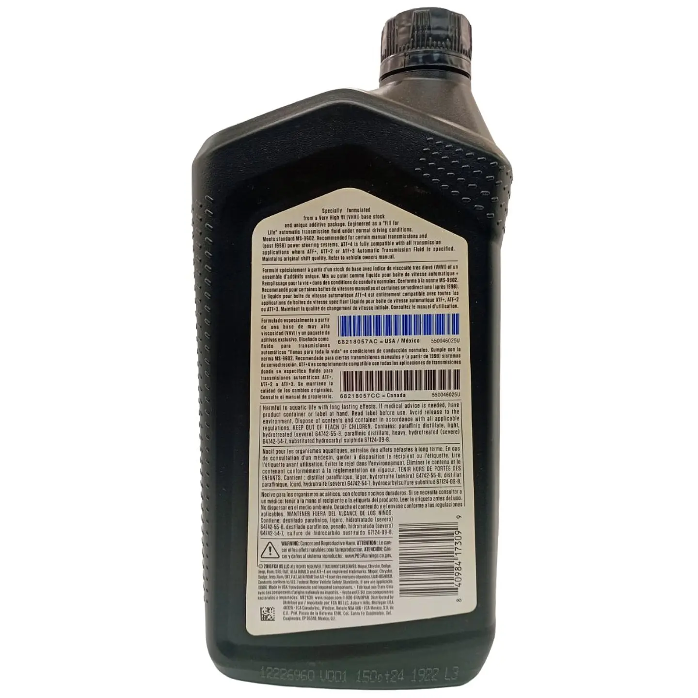 Aceite Transmisión Automática Atf+4 Original Mopar 946 Ml. 2