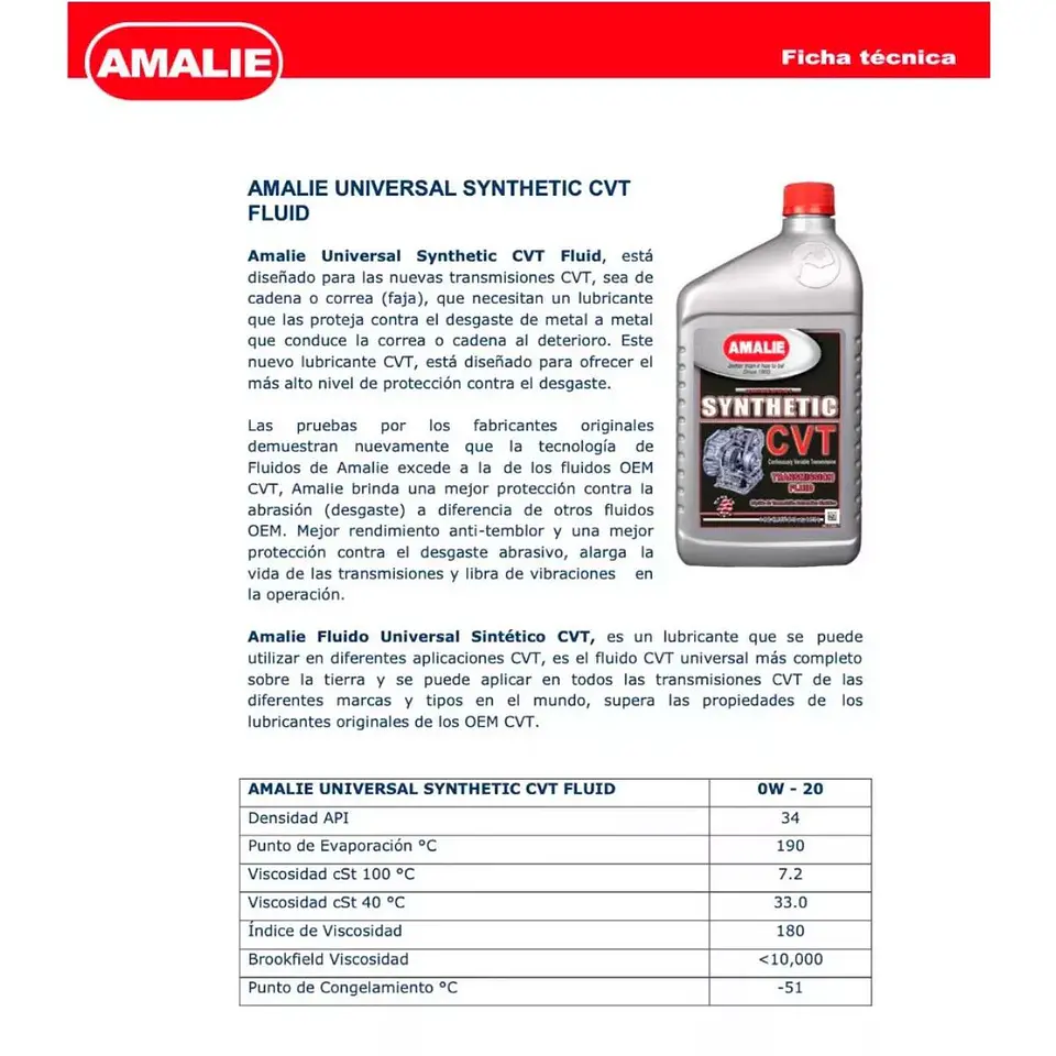Aceite Transmision Cvt Ford Cvt Sintético 3