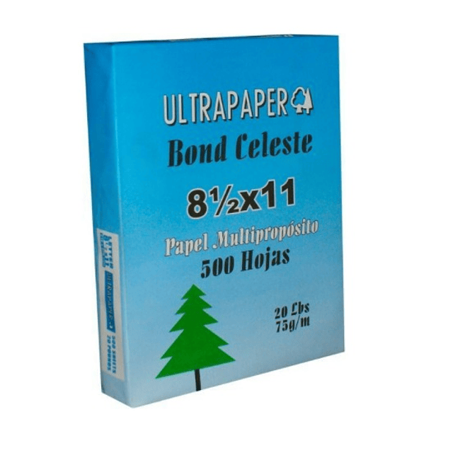 Papel bond Carta Celeste Ultra Paper