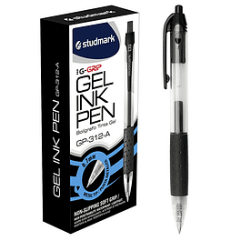 Bolígrafos Gel Studmark Negro 0.7 mm