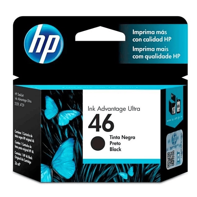  HP Tinta HP CZ637 46 BK