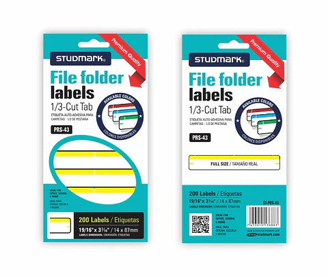 Etiquetas Studmark para Folders