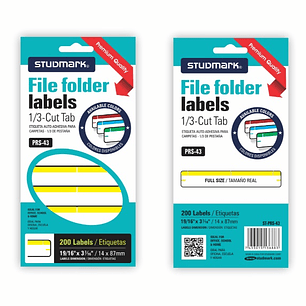 Etiquetas Studmark para Folders