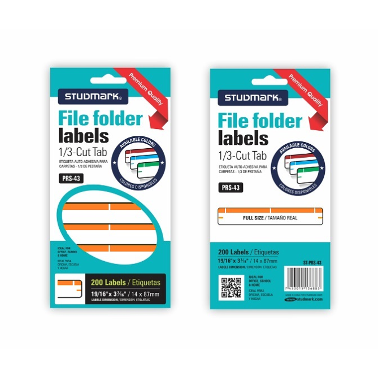 Etiquetas Studmark para Folders 6