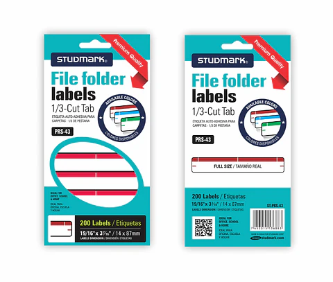 Etiquetas Studmark para Folders