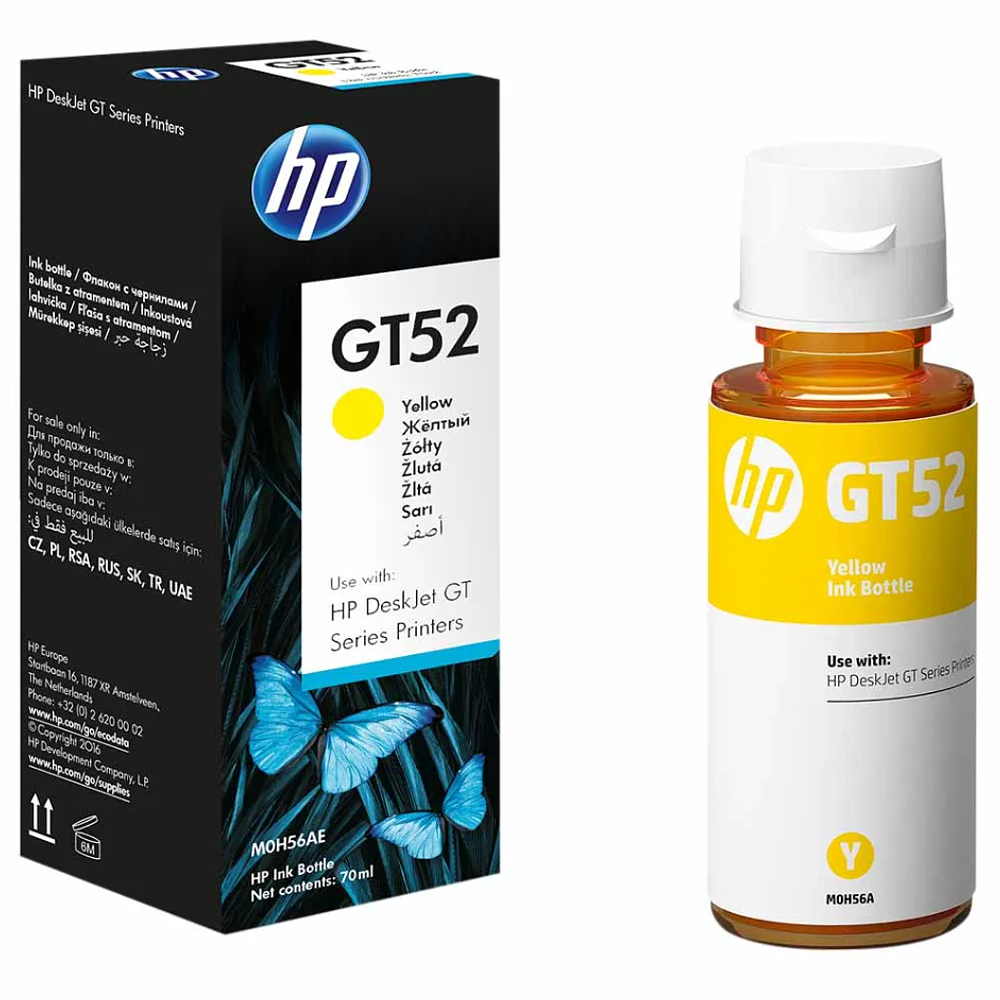 Tinta HP GT52 Amarilla