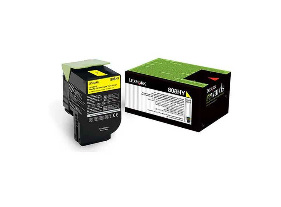 Toner Lexmark 808HY Amarillo 1