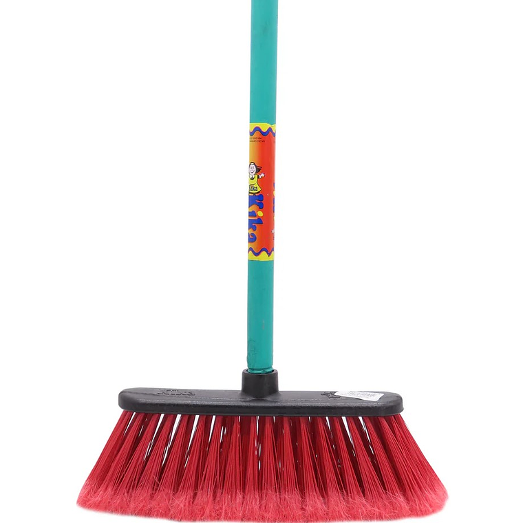 Escoba Kika Lola con mango de madera pintado 1