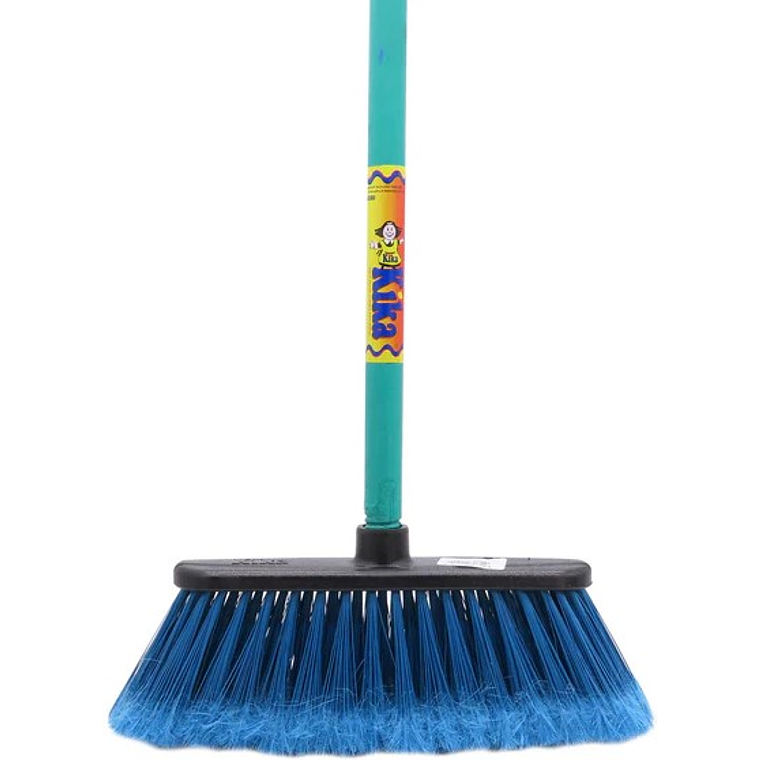 Escoba Kika Lola con mango de madera pintado 2