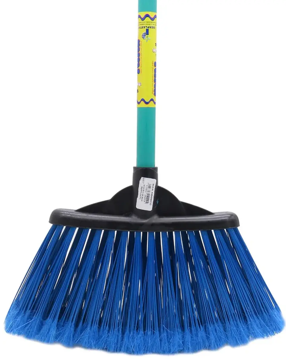 Escoba Abanico con Palo de Madera Pintado 3