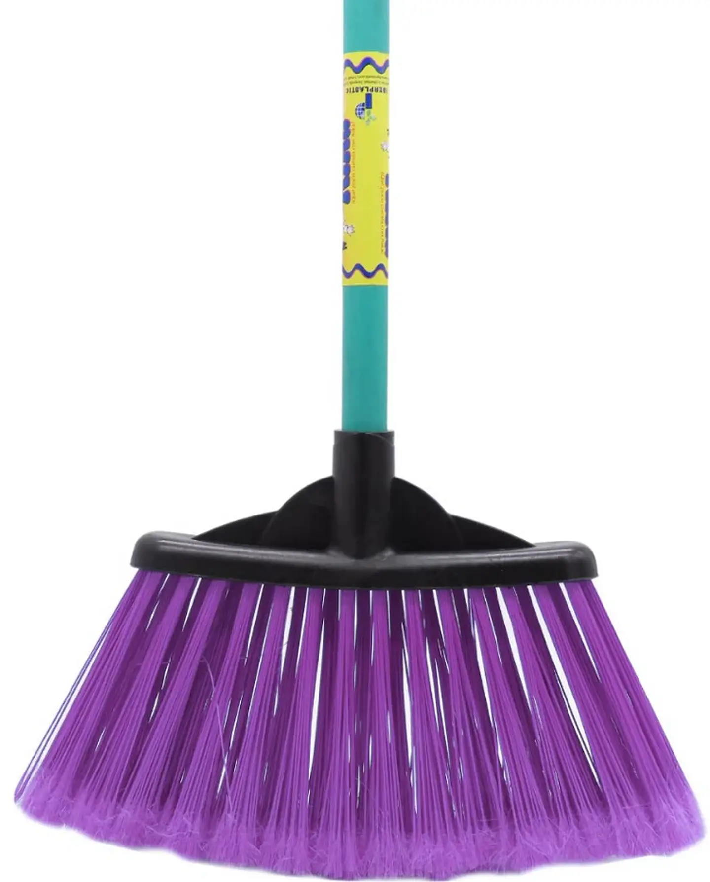 Escoba Abanico con Palo de Madera Pintado 4
