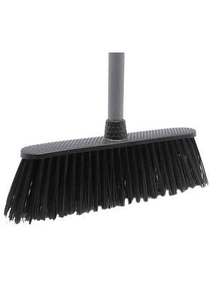 Escoba SiClean de Cerdas Duras con Palo de Madera Forrado