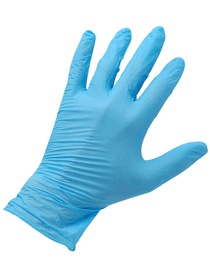 Caja de 100 guantes color azul de nitrilo
