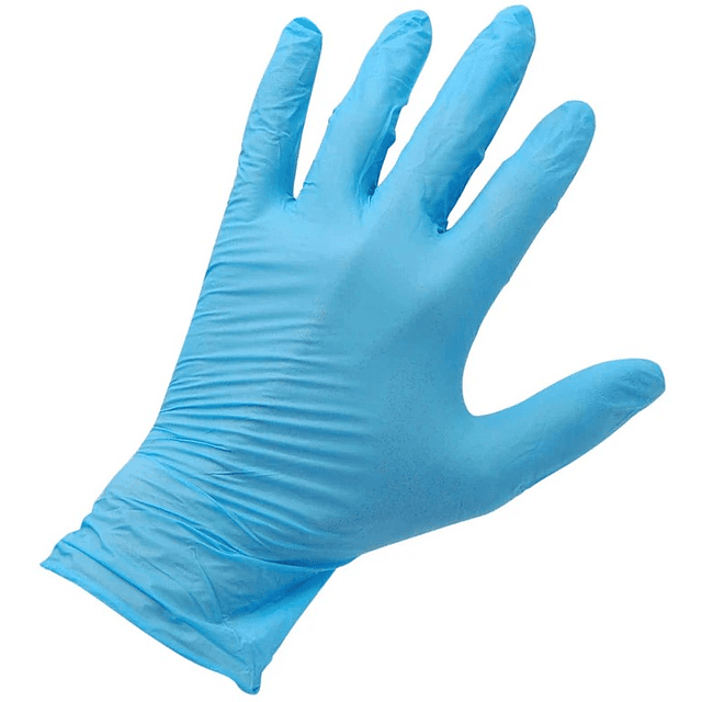 Caja de 100 guantes Safety Zone en color azul de nitrilo