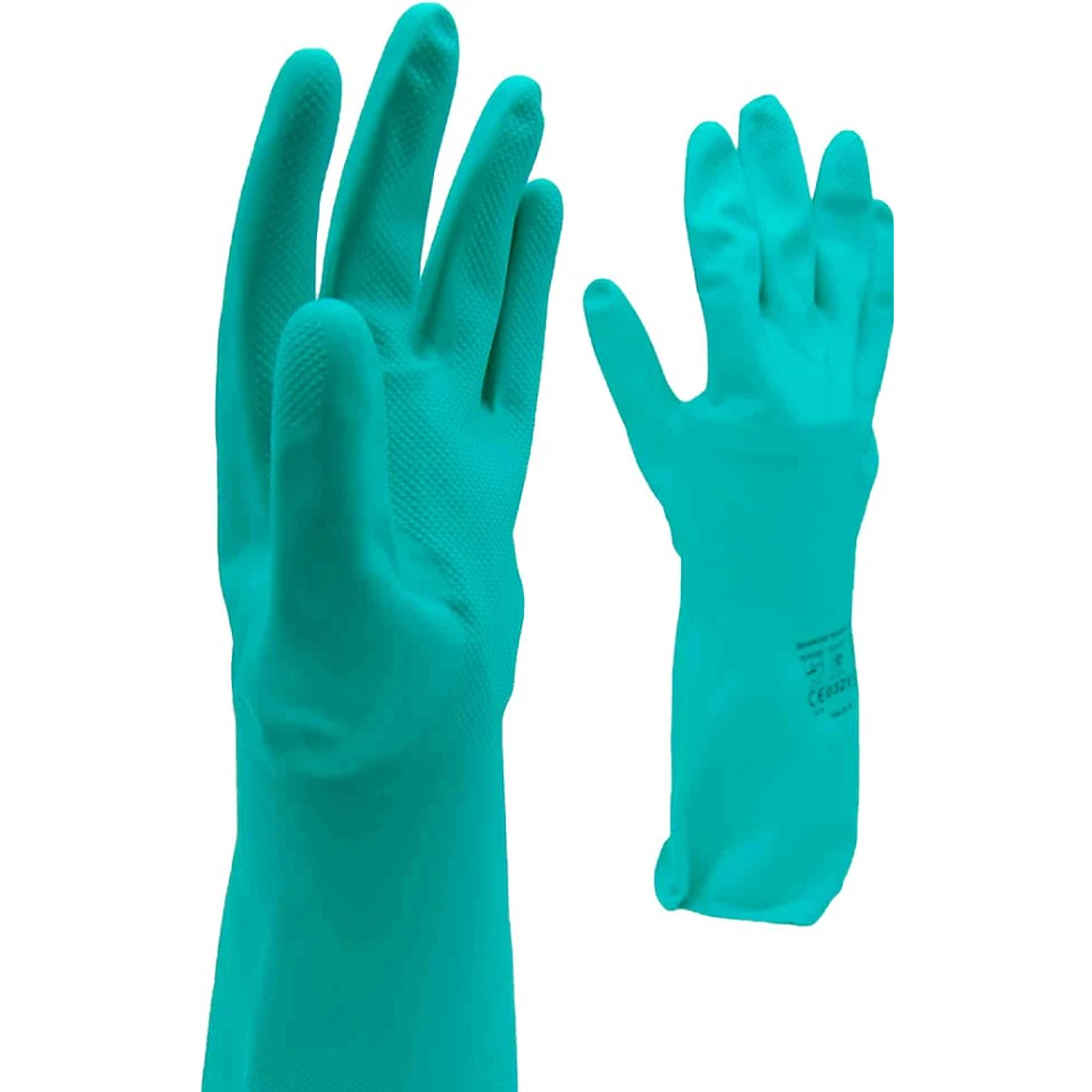 Guantes de nitrilo Safety Zone verdes industriales 1