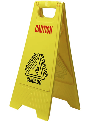 Aviso de Piso Mojado Español e Inglés