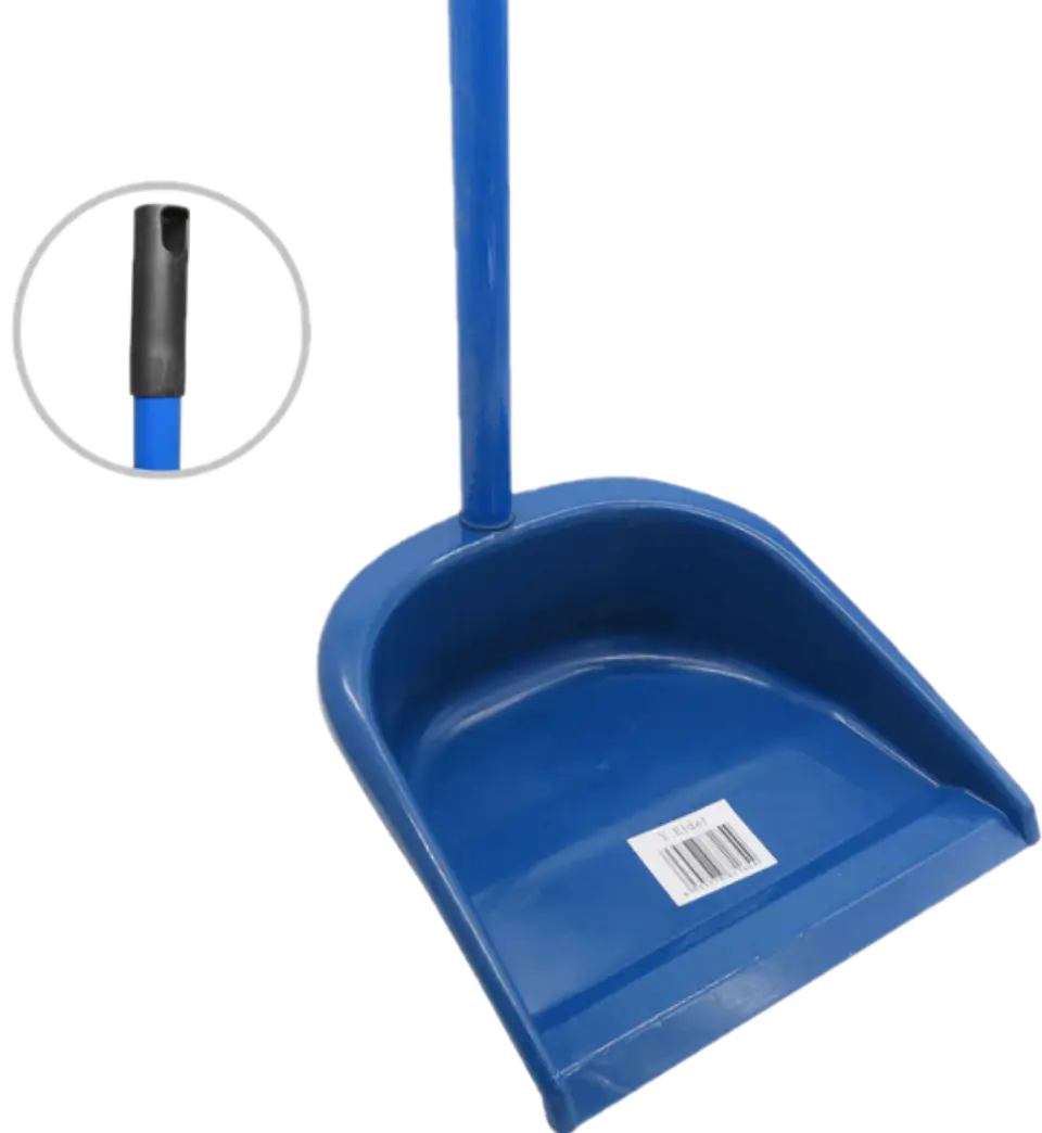  Recogedor para Basura Plástico Mango Madera Forrado 1