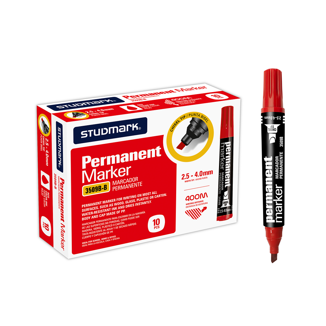 Marcador Permanente Studmark Punta Biselada 2