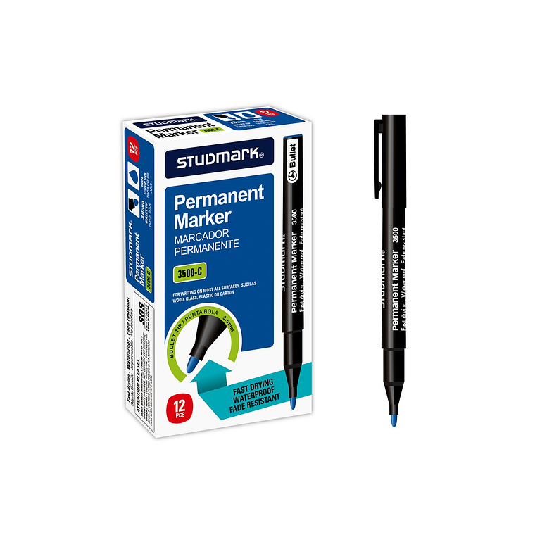 Caja de Marcadores permanente punta bola 3.0 mm 1