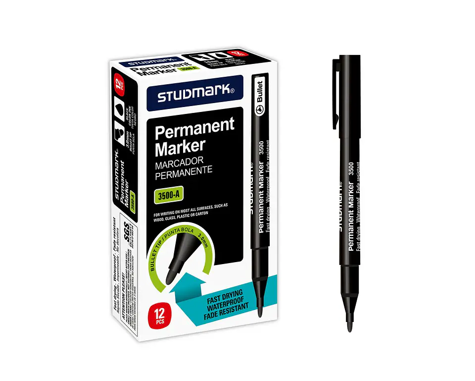 Caja de Marcadores permanente punta bola 3.0 mm 2