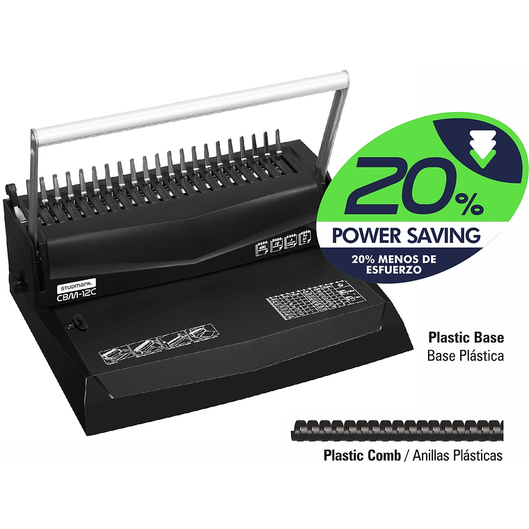 Encuadernadora Studmark de anillas plásticas 1