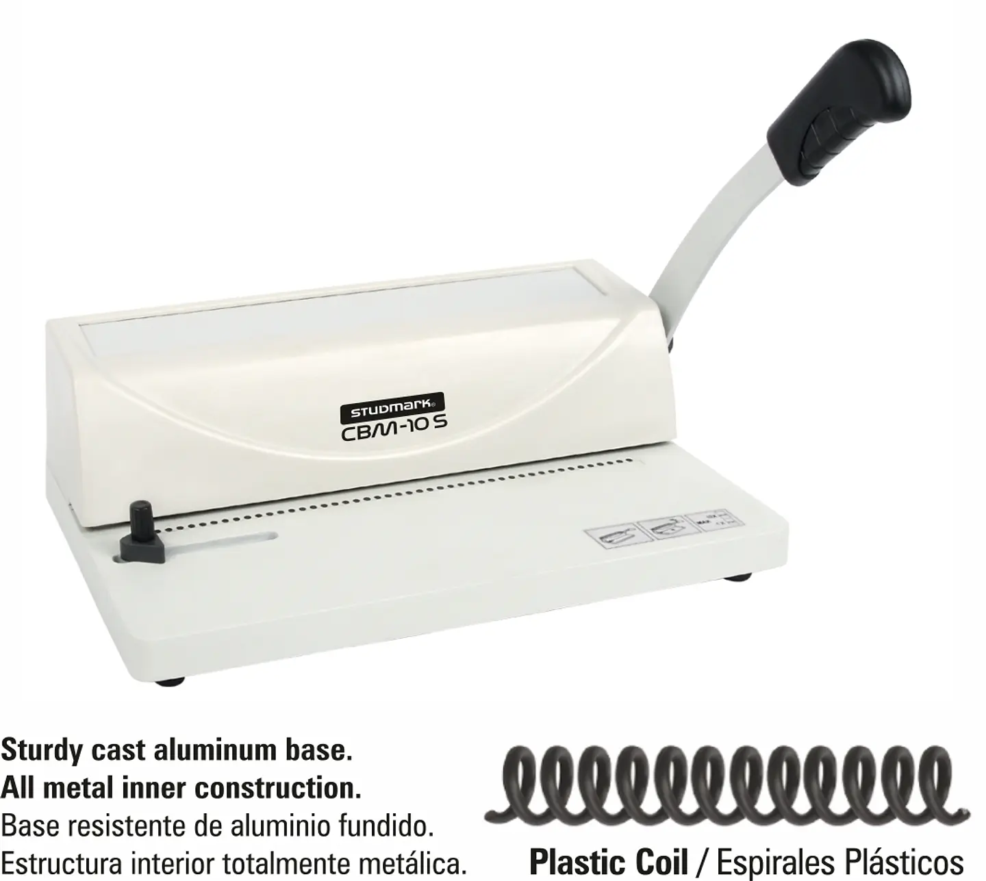 Encuadernadora Studmark de espirales plásticos 1