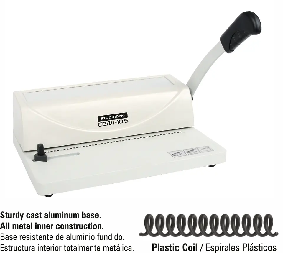 Encuadernadora Studmark de espirales plásticos 1