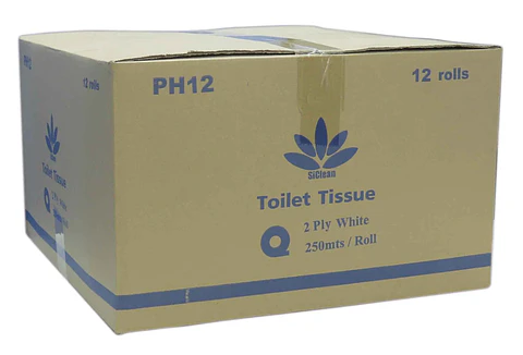 Caja de papel higiénico SiClean 250 metros doble hoja