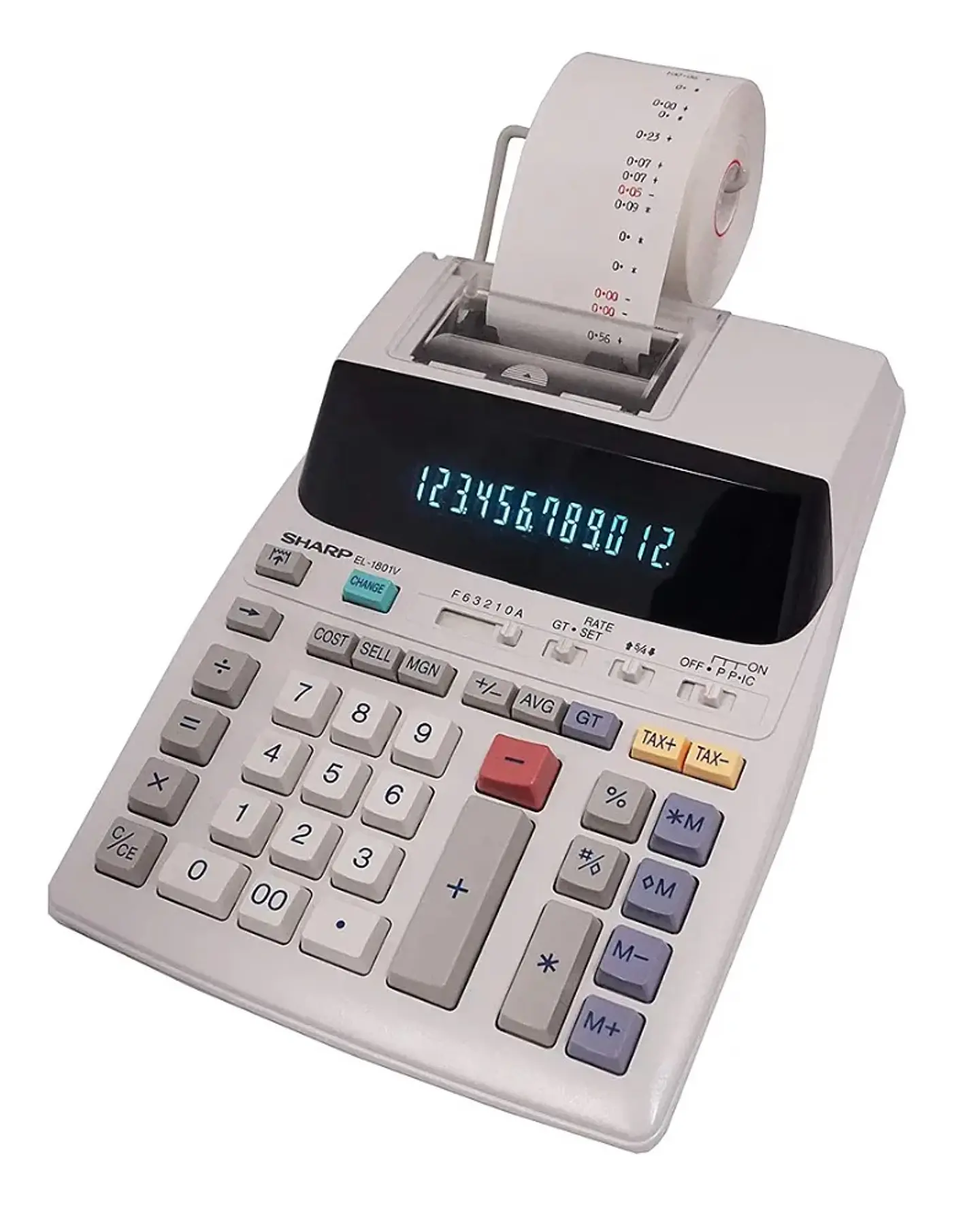 Sumadoras Sharp 12 dígitos, Bicolor 1