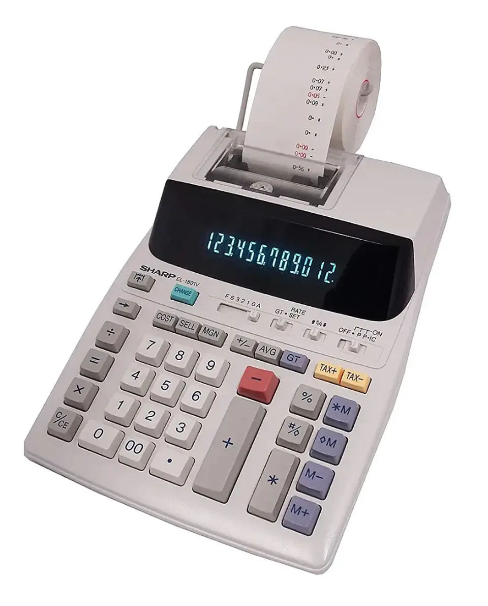Sumadoras Sharp 12 dígitos, Bicolor 1