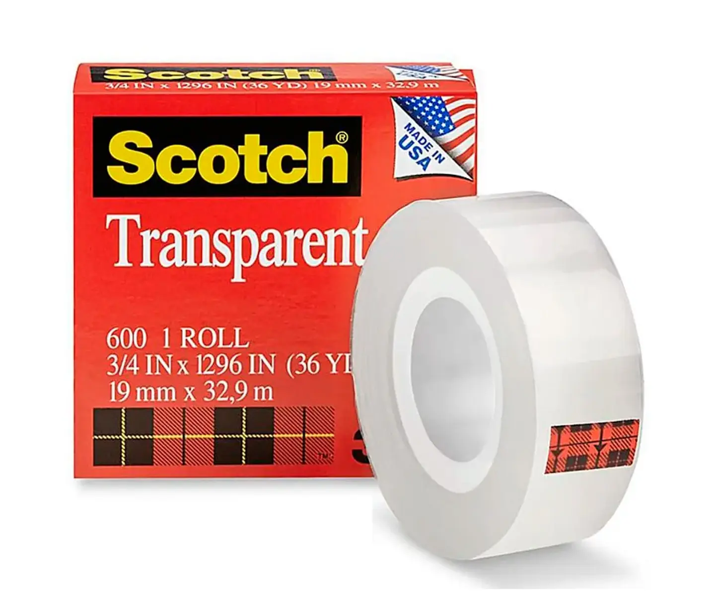 Cinta adhesiva transparente Scotch de 19 mm x 32,9 m 1