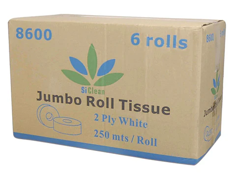 Caja de Papel Higiénico, 250 metros, Doble Hoja