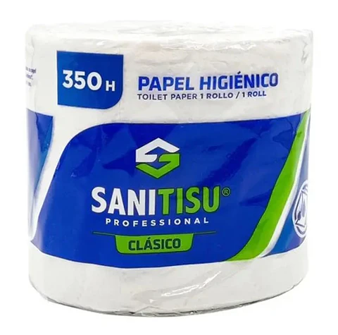 Paquete de 24 rollos de Papel Higiénico Sanitisu doble hojas