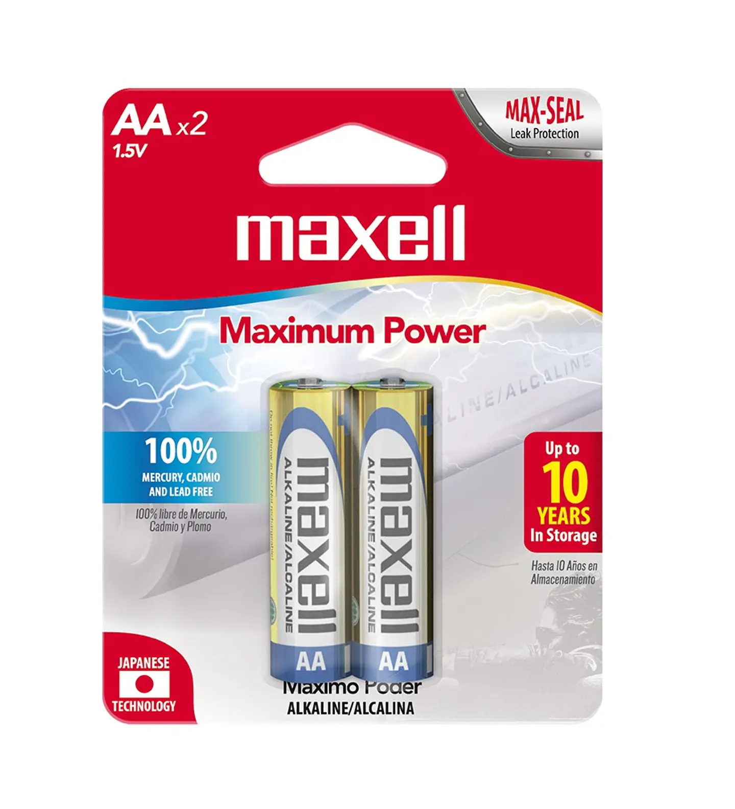 Baterías alcalinas Maxell AA 1