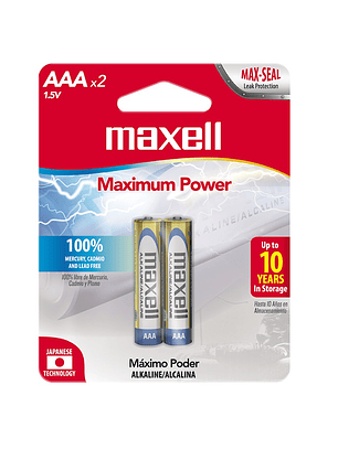 Baterías alcalinas Maxell AAA