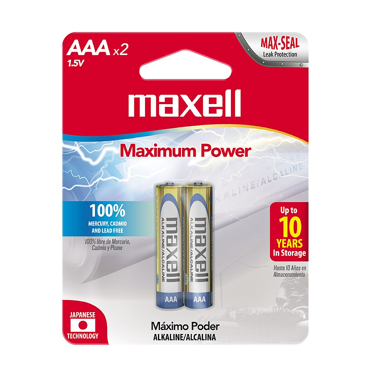 Baterías alcalinas Maxell AAA 1