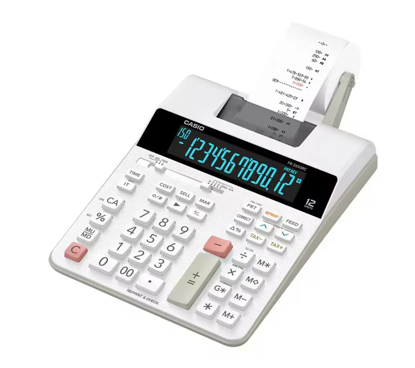 Calculadora Casio 12 dígitos con Impresora FR-265ORC 1