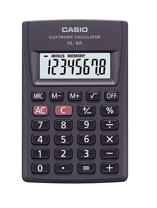 Calculadora Casio de Bolsillo 8 dígitos HL-4A