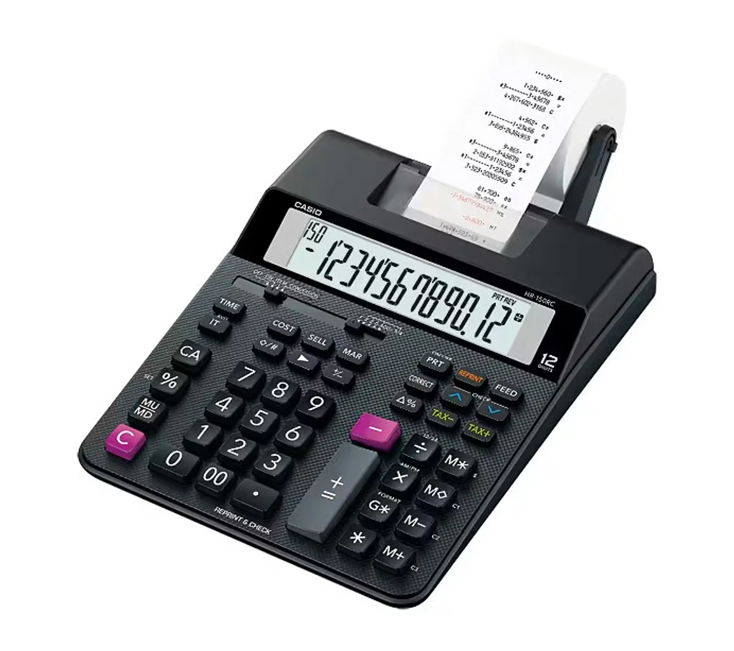 Calculadora Casio 12 dígitos con impresora HR-150RC 1