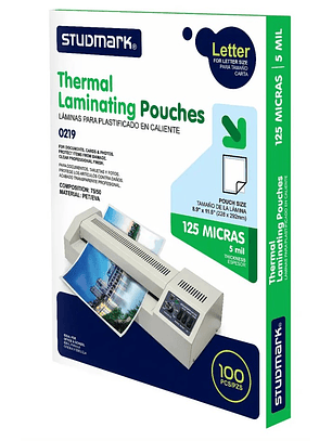 Láminas para plastificar Studmark 228x292 mm